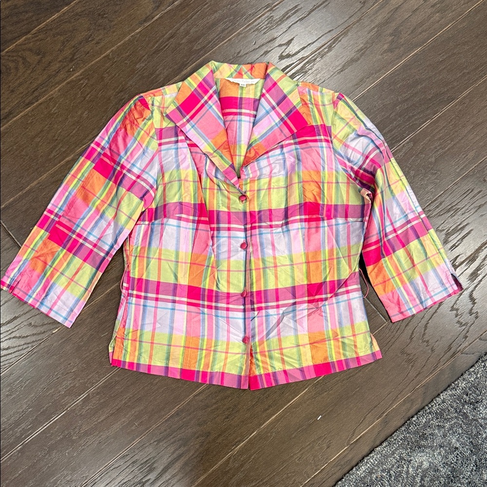 Connie Roberson Vintage Silk Plaid Shirt
